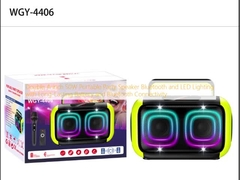 Pengeras Suara Pesta Portabel 50W Ganda 4 inci Bluetooth dan Pencahayaan LED dengan Baterai Tahan Lama dan Konektivitas Bluetooth