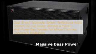 Suara Langsung Sistem Subwoofer Ganda 18 Inci